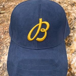 Authentic blue suede Breitling baseball cap